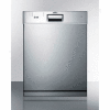 Summit-Dishwasher, Energy Star, 12 Place Settings, 23-1/2"W x 22-1/2"D x 32-1/4"H, S/S