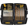 DeWALT® DWA1240 Cobalt Pilot Point® 14 Piece Drill Bit Set to 3/8"