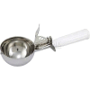 Winco ICD-6 Ice Cream Disher W/ Plastic Handle, Size #6, White - Pkg Qty 10