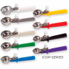 Winco ICOP-16 Disher W/ Single Piece Handle, Size #16, Blue - Pkg Qty 10