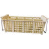 Winco PCB-8 - Flatware Basket with Handle, 8 Compartments, Beige, Half Size - Pkg Qty 12