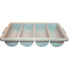 Winco PL-4B 4 Compartment Cutlery Bin - Pkg Qty 3