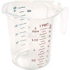 Winco PMCP-50 Measuring Cup W/ Red & Blue Markings, 1 pt, Clear, Plastic - Pkg Qty 12