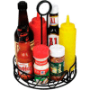 Winco WBKH-6R Round Black Wire Condiment Caddy - Pkg Qty 24