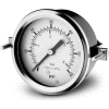Dynamic 2 1/2 " Fluid Glycerine Filled Pressure Gage Panel 30 PSI
