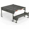 EGA Steel Custom Work Platform, 36" W x 39" D, 2-Step, Gray, No Handrail, 500 lb. Cap. - CW1-21-2-3