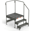 EGA Steel Custom Work Platform, 36" W x 39" D x 27" H, 3-Step, Gray, 500 lb. Cap. - CW7-27-3-3