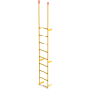 EGA Steel Round Tube Dock Ladder, 9 Step, Yellow - MRT-DT9