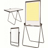 MasterVision Folds-to-a-Table Melamine Dry-Erase Footbar Easel, Black Aluminum Frame, 28.5" X 38"