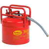 Eagle D.O.T. Approved Transport Can with 5/8"Flexible Hose Type II Red 5 Gal., 1215SX5