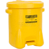 Eagle 14 Gallon Poly Waste Can W/ Foot Lever, Yellow - 937FLY