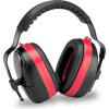 Elvex® MaxiMuff Earmuff, Dielectric, Multi-Position, NRR 28, Black/Red, 1 Pair