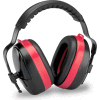 Elvex® MaxiMuff™ Earmuff, Dielectric, Multi-Position, NRR 28, Black/Red, 1 Pair