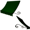Awntech ECH23-6F Window/Entry Awning 6-3/8'W x 2'H x 3'D Forest Green