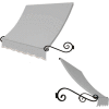 Awntech ECH1836-6G Window/Entry Awning 6-3/8'W x 1-1/2'H x 3'D Gray