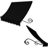 Awntech ECH1836-7K Window/Entry Awning 7-3/8'W x 1-1/2'H x 3'D Black