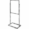 22" x 28" Bulletin Sign Holder w/ Rectangular Tubing Base - Chrome