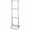 22" x 28" Triple Bulletin Sign Holder w/ Rectangular Tubing Base - Chrome
