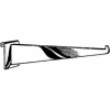 12" Shelf Bracket - Semi-Gloss Black - Pkg Qty 48