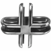 4-Way Connector - Chrome - Pkg Qty 200