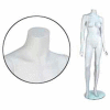 Fem. Mannequin - Headless, Arms by Side, Right Leg Forward - Cameo White