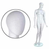 Fem. Mannequin - Oval head down, Arms by Side, Right Leg Forward - Cameo White