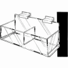 Acrylic Double Hosiery Bin - Clear - Pkg Qty 8