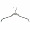 17" L Shirt And Blouse Hanger With Notches - Flocked Velvet Grey - Pkg Qty 50