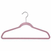 17" L Suit Hanger With Bar - Flocked Velvet Pink - Pkg Qty 100