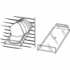 6-1/2"W x 12"D Injection Molded Styrene Slant Cap Shelf W/ Front Lip - Clear - Pkg Qty 24