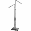 2-Way w/ Slant Blade Arms (K25) (8 Balls) Garment Rack - Square Tubing - Chrome