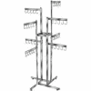 2-Tier Handbag Rack w/ 8 Arms - Rectangular Tubing - Chrome