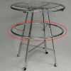 36" Add-On Round Hangrail For K50 And K52wd Garment Rack - Chrome - Pkg Qty 5