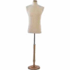 Male Coat Form Tailor Bust, Neckblock and Base Included - Natural