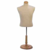 Male Shirt Form Tailor Bust, Neckblock and Base Included - Natural