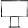 7"W X 5-1/2"H Sign Holder W/ (2) 4" Stems And Flat Base - Chrome - Pkg Qty 24