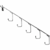 5 Hook Pegboard Waterfall - Chrome - Pkg Qty 48