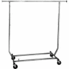 Salesman's Portable Garment Rack - Collapsible RCS/2 - Heavy Duty Round Tubing - Chrome