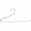 15" LDeluxe " LS" L Style Slack Hanger W/ White Vinyl Sleeve - Chrome - Pkg Qty 100