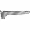 12" Right Wood Shelf Bracket - Satin Zinc - Pkg Qty 25