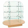 Glass Merchandiser with Oval base -