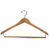 17" L Flat W/ Chrome Hook And Wooden Lock Bar On Spring - Natural - Pkg Qty 100
