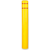 Post Guard® Bollard Cover 3501R, 8-7/8"Dia. X 72"H, Yellow W/Red Tape