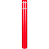 Post Guard® Bollard Cover CL1386B, 7"Dia. X 60"H, Red W/White Tape