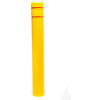 Post Guard&#174; Bollard Cover CL1386F, 7&quot; Dia. x 52&quot;H, Yellow with Red Tape