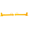 Folding Dock Door Guard, Protects Door Tracks & Pallets/Fork Lifts, 36"L Arm, Yellow