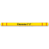 Height Guard™ Clearance Bar HTGRD7144YR, 7"Dia. X 144"L, Yellow W/Red Tape & Graphics