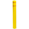 Post Guard® Bollard Cover SQ455GRYR, 4-1/2"Dia. X 55"H, Grey W/Red Tape, Square