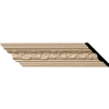 Ekena Medway Carved Wood Crown Moulding MLD03X03X05MEMA, 3-1/2"H x 3-5/8"D x 5"F x 96"L