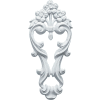 Ekena Small Flowers W/Flowing Leaves Drop Onlay ONL04X10X01FL, 4-1/2"W x 10"H x 5/8"D